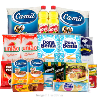 Kit Cesta Básica Completa De Alimentos - Marcas De Qualidade