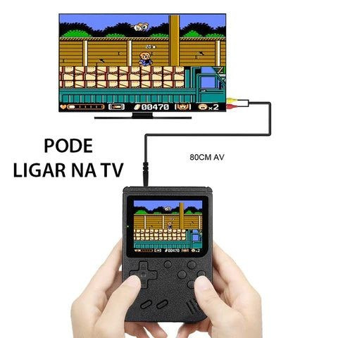 Mini Game portátil com 400 Jogos Antigos para toda família