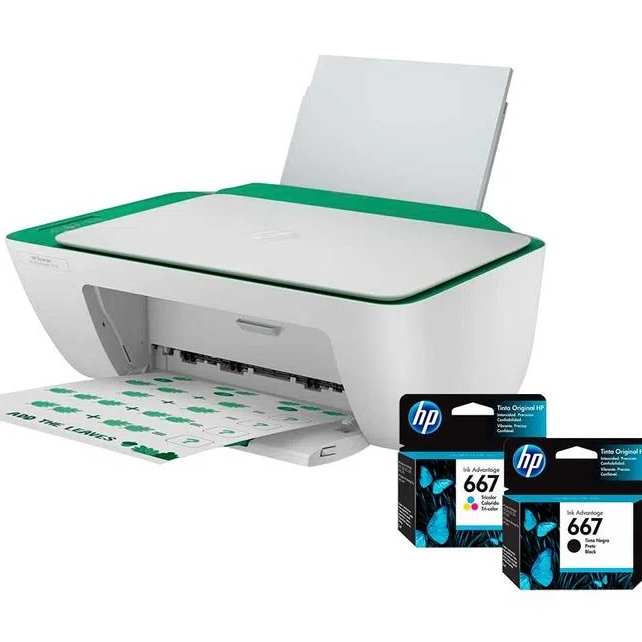 KIT COMPLETO Impressora Multifuncional HP DeskJet Ink Advantage 2376 ...