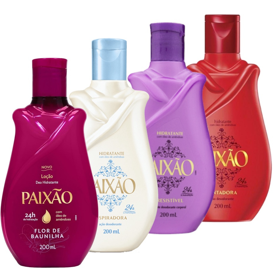 Hidratante Corporal Paixão 200 ml Fragrâncias | Shopee Brasil