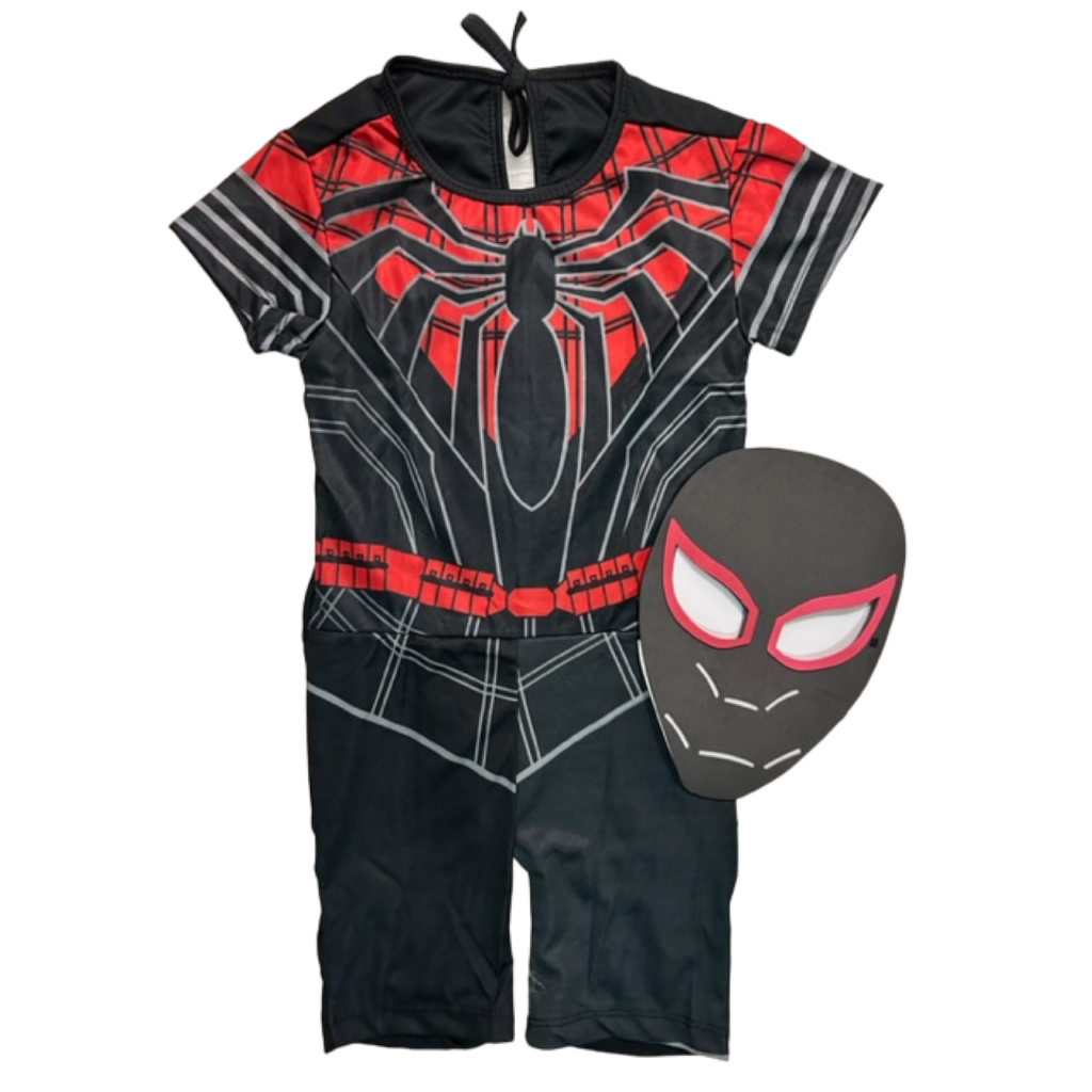 Fantasia Halloween Homem Aranha Com Máscara Tamanho G