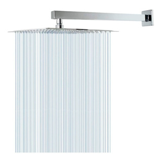 Ducha Chuveiro Inox 304 Quadrado 20x20cm Com Braço 40cm