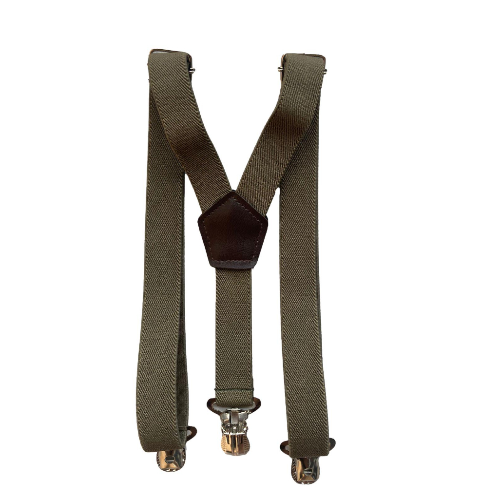 Suspensório Adulto Masculino Verde Oliva E Várias Cores Com Regulador