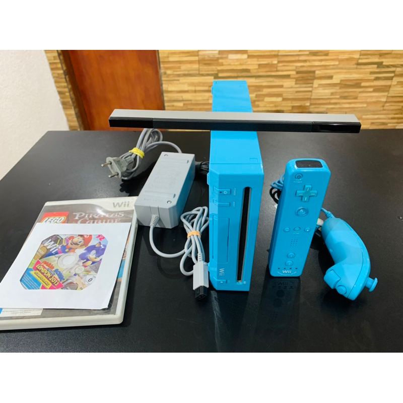 Nintendo Wii Azul Original Completo