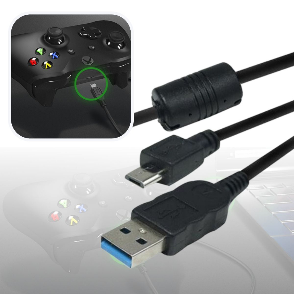 Cavo Ricarica Micro Usb Xbox One Cavo Di Ricarica Micro USB PowerA Da 10 Piedi Per Controller Xbox One - Doppio Cavo, Usato Come Nuovo, Perfetto Per - Foto 9