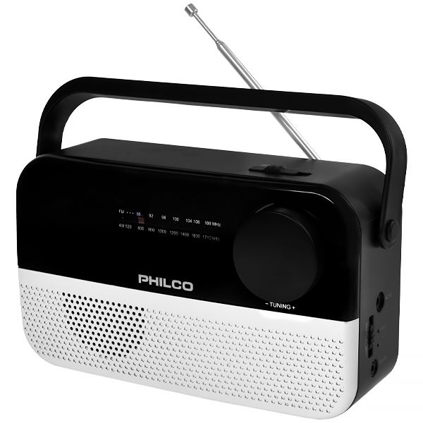 Rádio Portátil AM / FM Philco PJR2200BT-SL com Bluetooth 220V ~ 50Hz - Preto / Cinza somente novidades