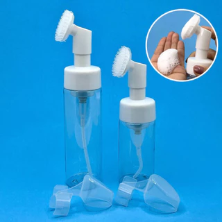 10 Frasco pump com válvula espumador com escova de silicone para skin care 100ml/200ml