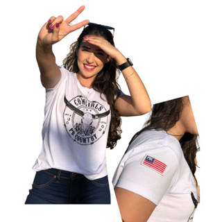 T-shirt Feminina Cow Girls Country
