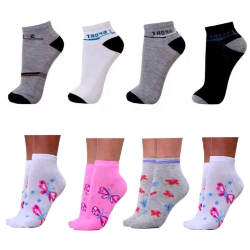 Pct C/ 12 Pares De Meia Soquete Adulto