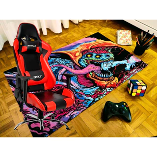 TAPETE GAMER - Tema HYPERBEAST - PROTETOR DE PISO - 90x65 antiderrapante