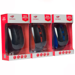 Mouse Sem Fio Óptico Wireless Usb C3tech Preto 1000dpi