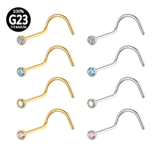 Piercing Nostril Ponto de Luz Titânio Multicolorido | de Nariz Piercing aba Nasal Titânio