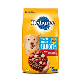 Ração Pedigree Para Cães Filhotes Carne, Frango e Cereais 15kg