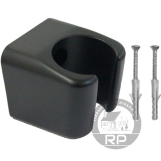 Suporte De Adaptação Parede Para Gatilho Ducha Higiênica ABS Preto Fosco + Parafusos E Buchas