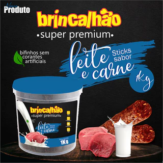 Sticks Super Premium Brincalhão Sabor Carne e Leite 1kg
