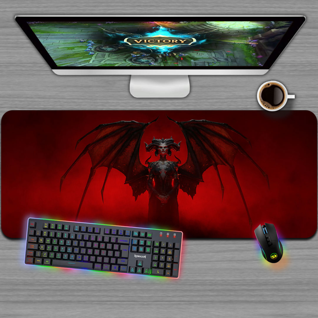 Mousepad Gamer, Tamanhos variados - RED LILITH DIABLO IV