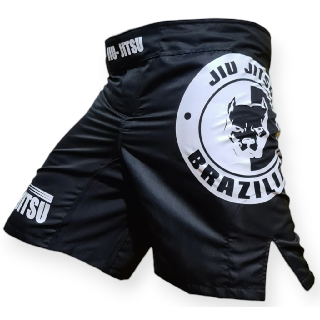 Bermuda Tactel Jiu Jitsu Competidor No Gi MMA Treino Muay Thai Artes ...
