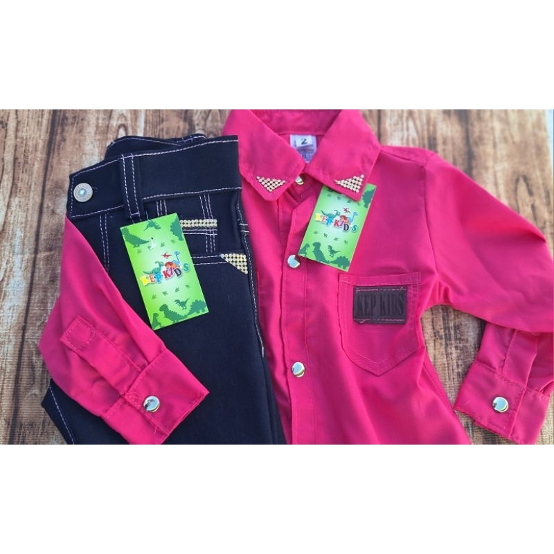 conjunto country feminino infantil | Shopee Brasil