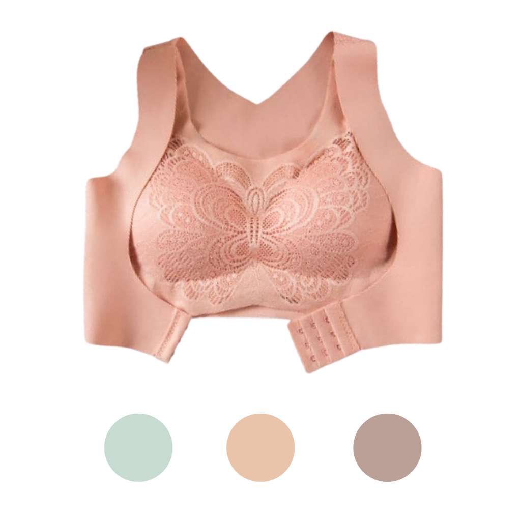 Top Sutiã com Fecho Frontal sem Costura com Bojo