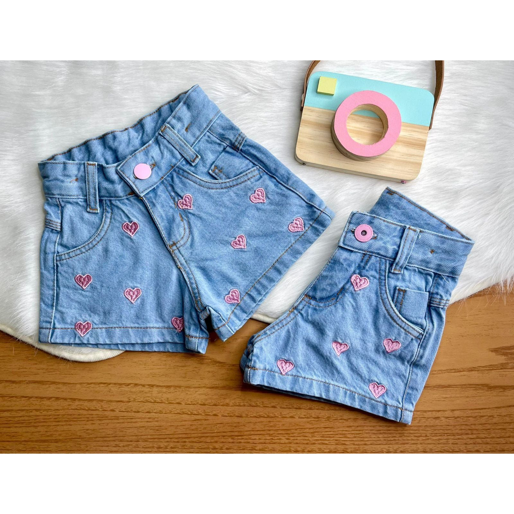 Shorts Jeans Leve Infantil Juvenil Roupa De Criança (4)