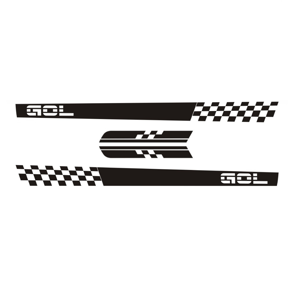 Adesivo Lateral Para Gol G5 Ed 4 Portas Faixa Vw1 E C5 Capô Tuning ...