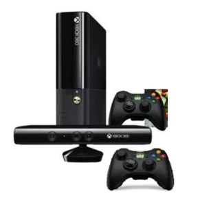 Xbox 360 Super Slim Desbloqueado + 1 Controles + Kinect + 2 Jogos + Garantia!