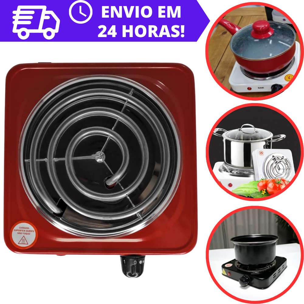 Fogareiro ELÉTRICO 1000 Watts Fogão Cooktop Camping Qualquer Panela 1