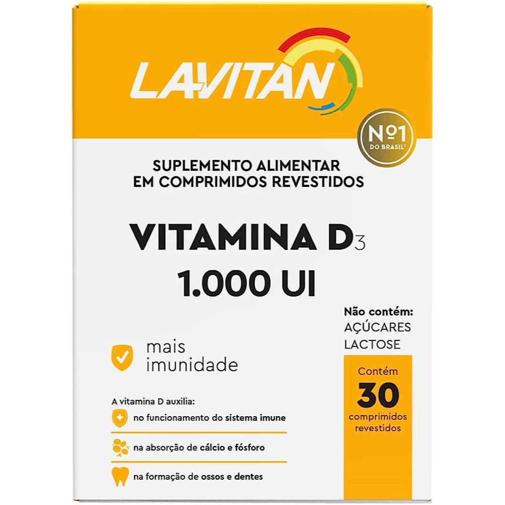 Suplemento de Vitamina D Ofolato D 1.000UI com 30 comprimidos