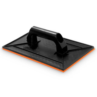 Desempenadeira plástica PVC Preta 18x30cm Emborrachada / Com Espuma - Cortag