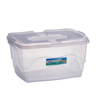 Kit 6 Caixas Container Organizadoras 20L Transparente de Plástico Brinquedos Roupas Livros Organiza Sapatos