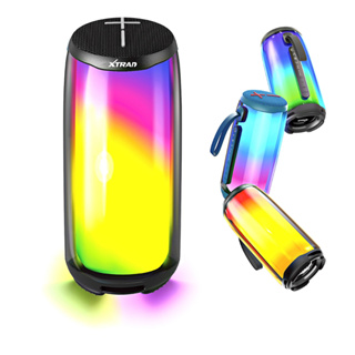 Caixa de som bluetooth led RGB portátil resistente a agua portátil XTRAD WS-321