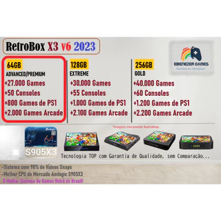 Videogame RetroBox X3 64Gb Premium + 2 Controles
