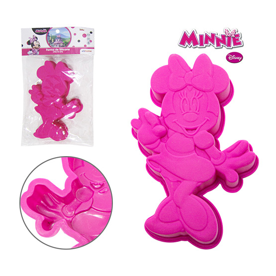 Forma De Silicone Para Mini Bolo Minnie 230Ml 18X12X3Cm