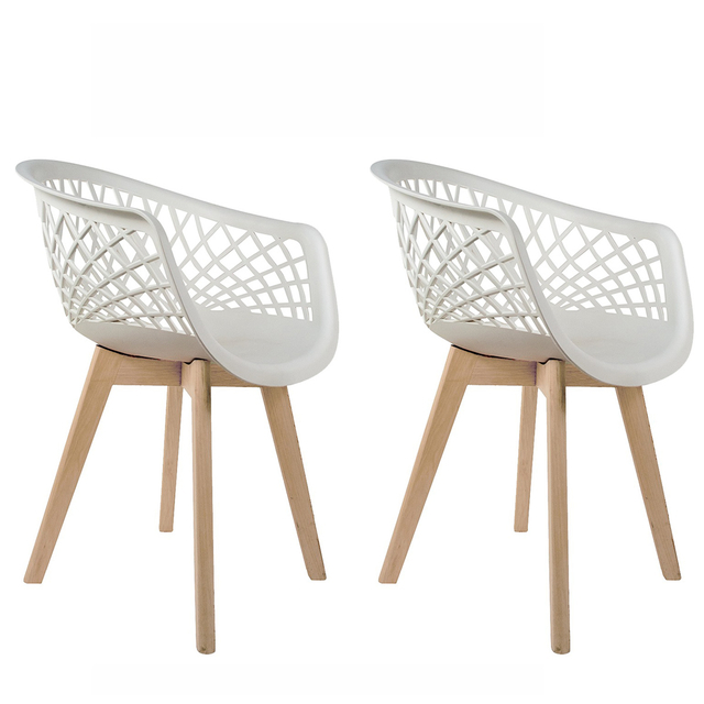 Conjunto 2 Cadeiras Web Wood Cores Diversas