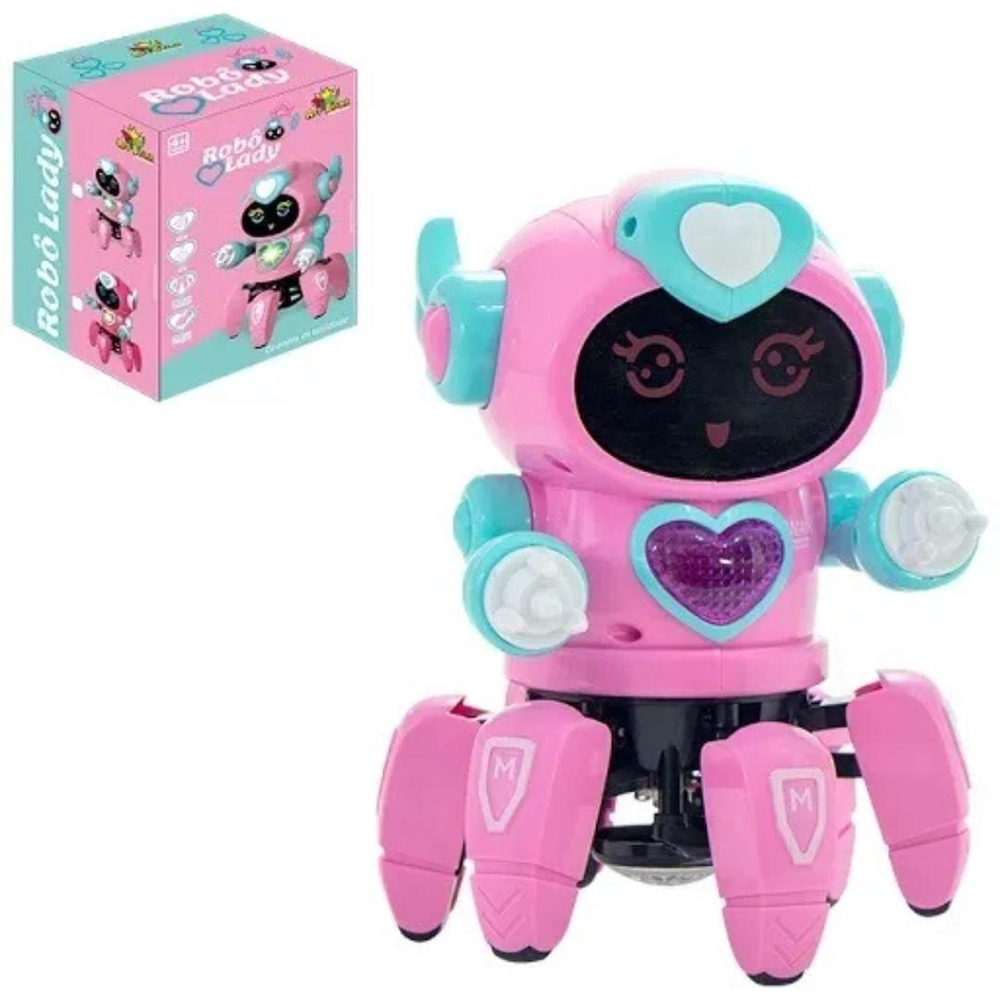 Brinquedo Infantil Robô Rock Dançarino Luz e Som Face Digital