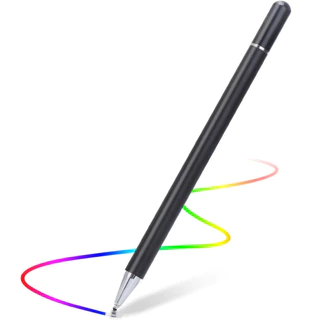 Caneta Metal Touch Screen Premium Ponta Fina Desenho Stylus Universal 2 em 1