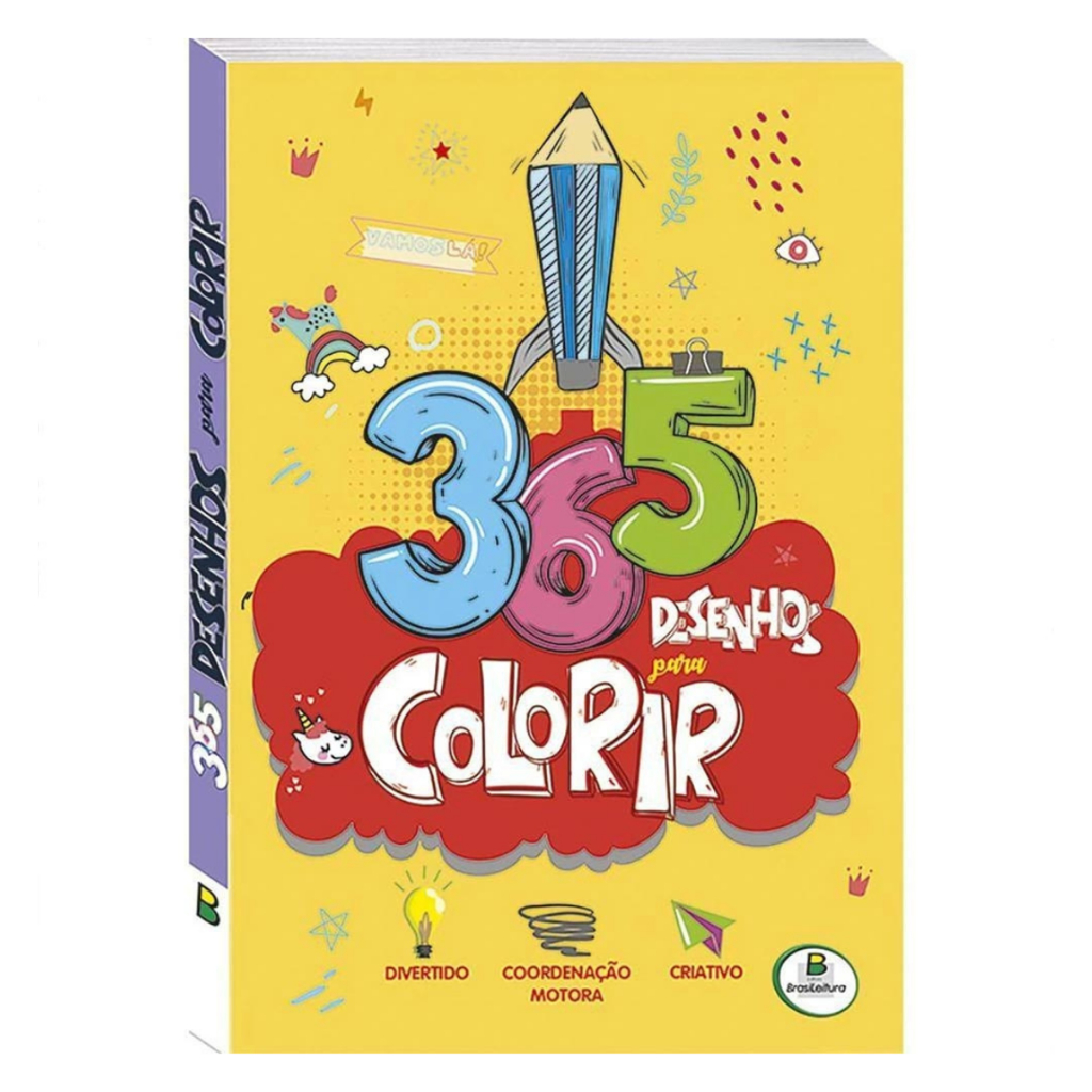 Livro 365 Desenhos Para Pintar Meninas e Meninos - Colorir