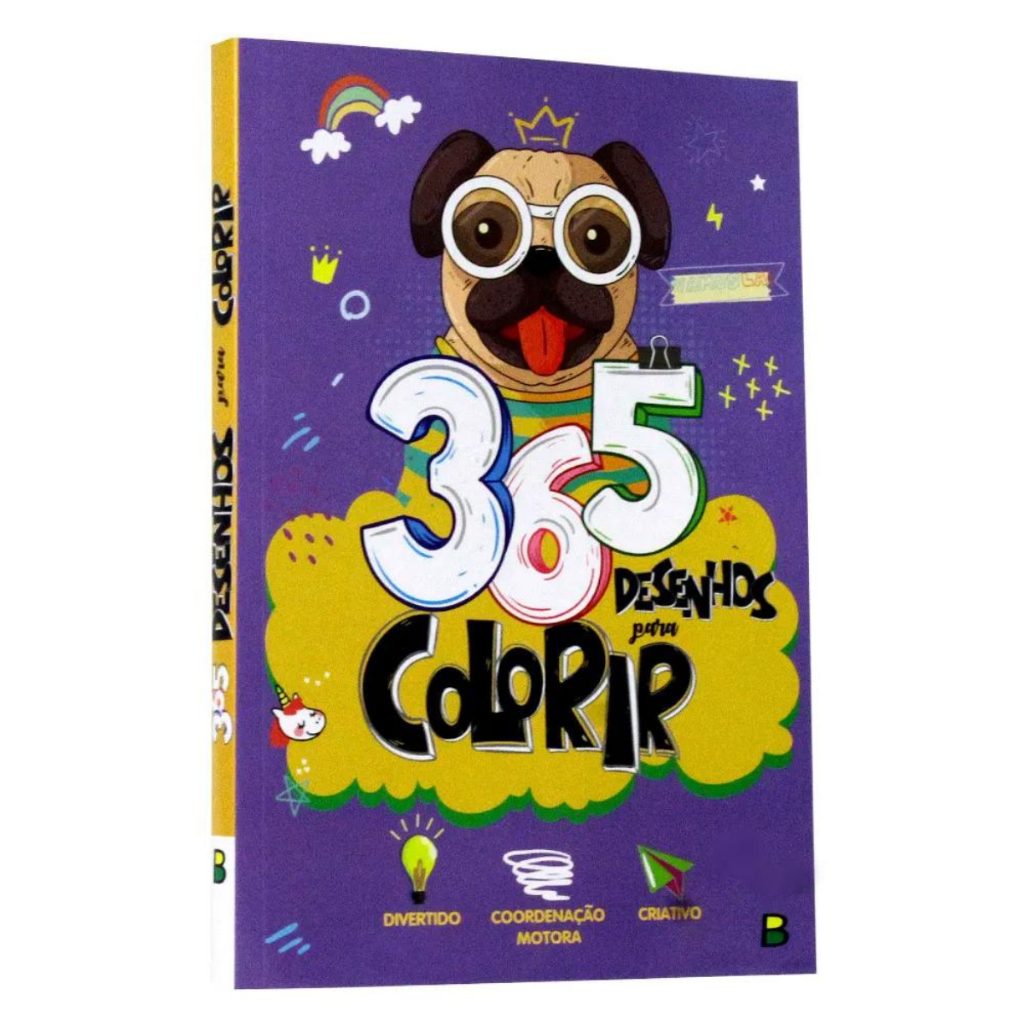 Livro 365 Desenhos Para Pintar Meninas e Meninos - Colorir