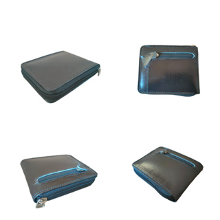 Carteira Masculina Couro Legítimo com Ziper Porta Cartões Moedas CNH Moda Antifurto