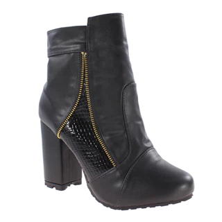 BOTA SALTO BLOCO PRETO ER0080 SAPATO FEMININO