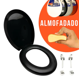 Assento Sanitário Almofadado Tampa de Privada Banheiro Lavabo Bacia Deca Icasa Astra