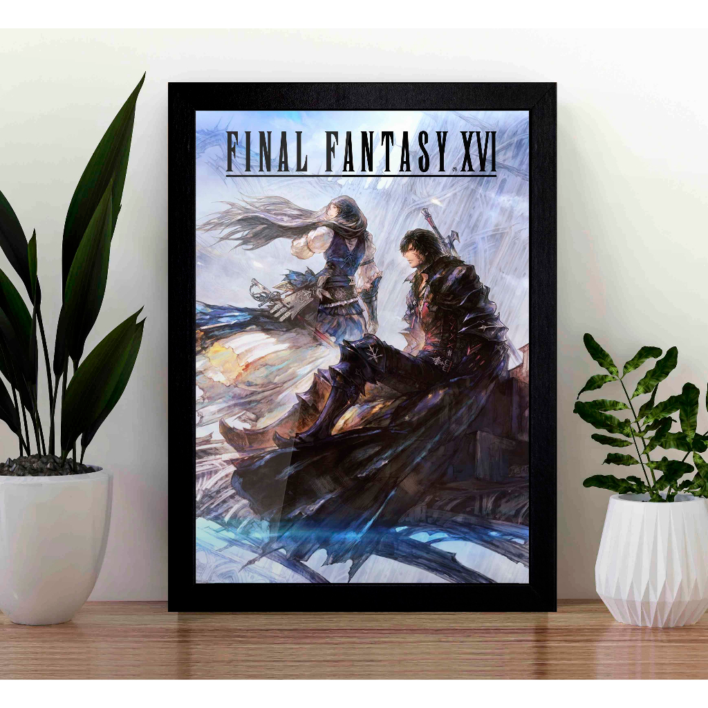 Quadro Final Fantasy XVI FF16 A3 - com Acrílico Na Frente (Tamanho