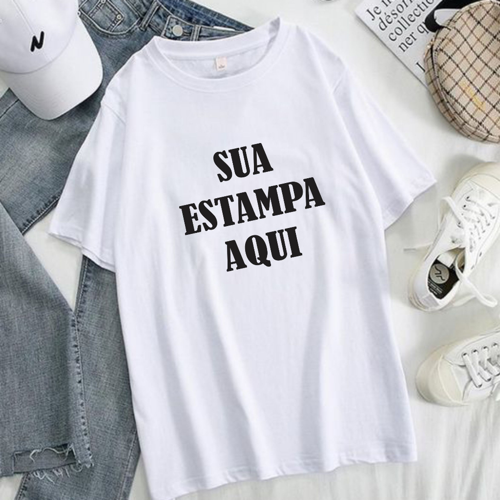 Camiseta Personalizada Unissex Sua Estampa Aqui