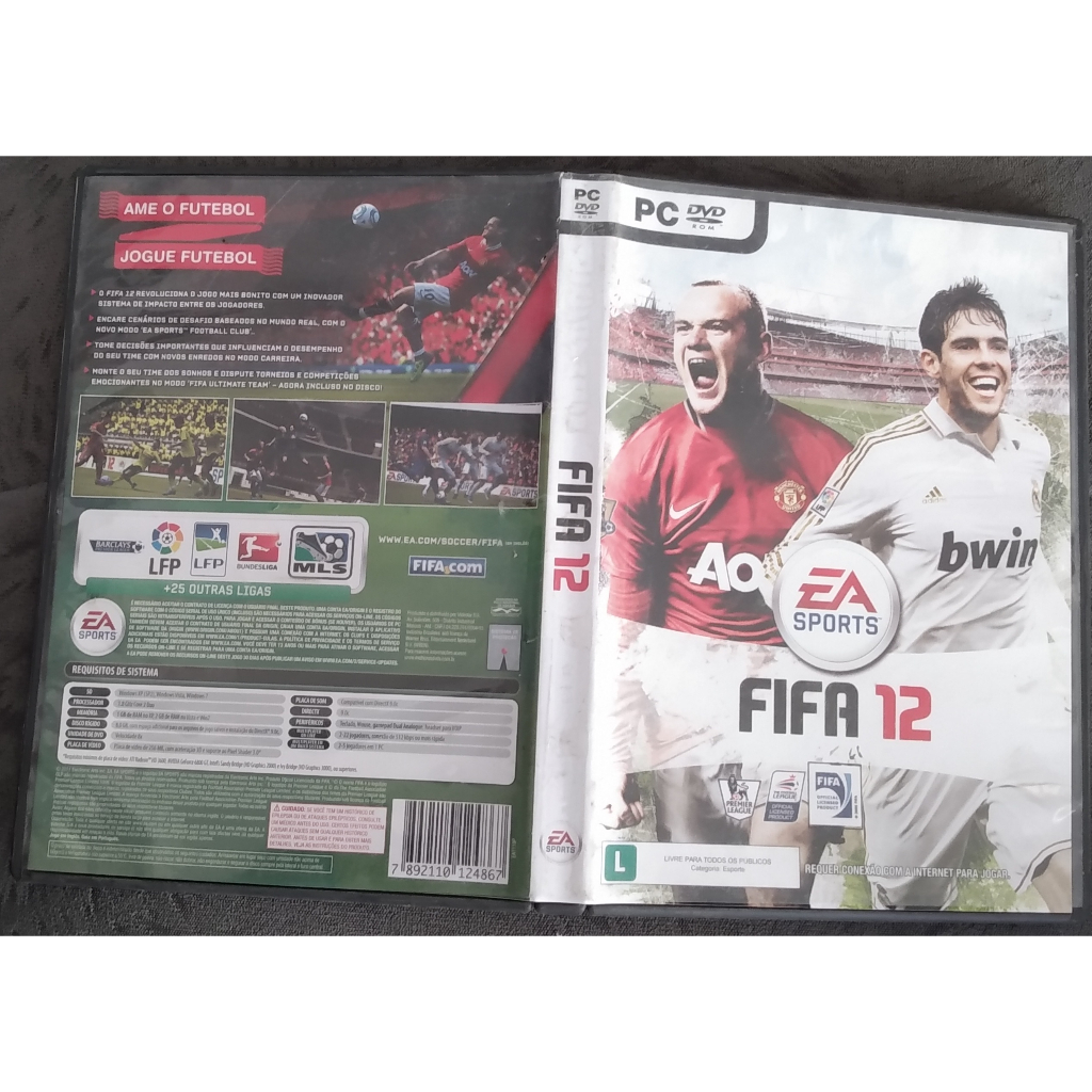 DVD-Rom Jogo Pc Fifa 12 Completo Original
