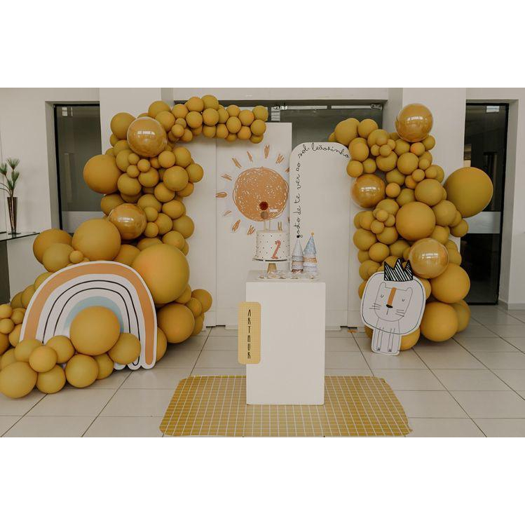Balão Bexiga Decoração Minha Primeira volta ao Sol + Fita Arco