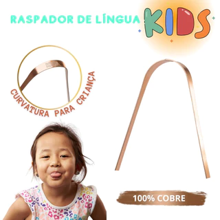 Raspador De Lingua Kids Para Criança - Marca Ayurveda Cobre
