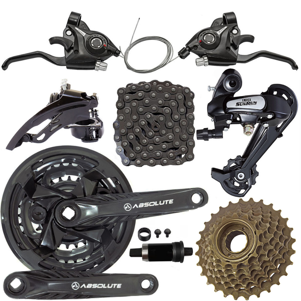 Kit 21 Marchas Bicicleta Pedivela Cambios Rapidfire Gta