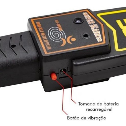 DETECTOR DE METAL PORTATIL SPYNET SENSOR CAÇA TESOURO ESPIÃO DETETIVE