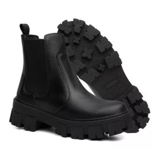 Coturno Feminino Bota Cano Curto SnapShoes