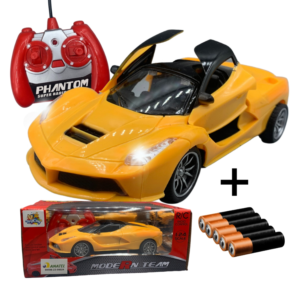 Ferrari Carrinho De Controle Remoto Abre Portas 5 Canais | Shopee Brasil